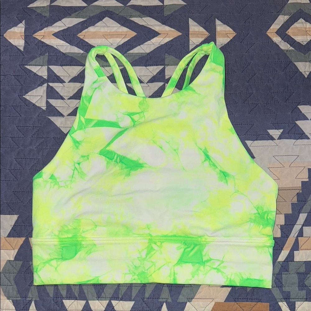 EUC women’s lululemon energy bra high neck long line size 6